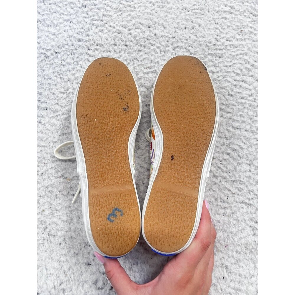 Women's Keds Original White Multicolor Geometric Low Top Shoes Size 5 - Picture 10 of 10